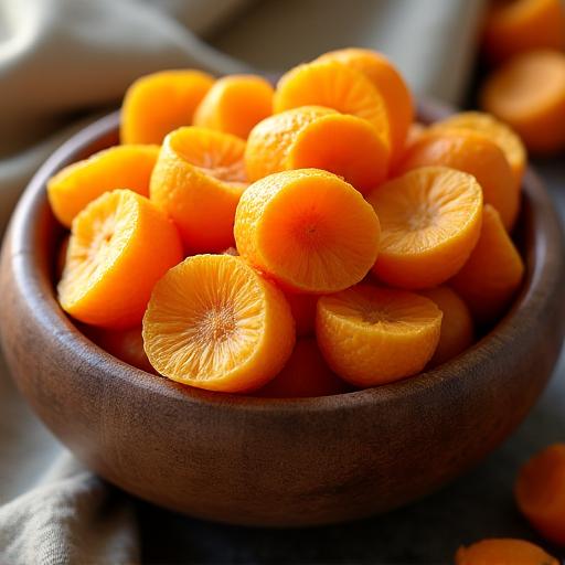 A bowl of golden, sun-dried Himalayan apricots
